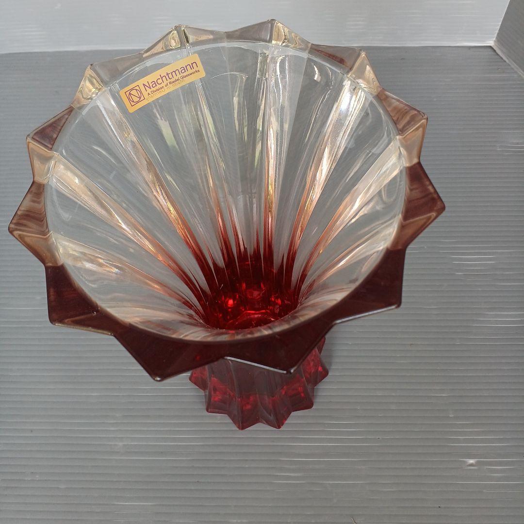 アンティーク Nachtmann フラワーベース ナハトマン 花瓶 レッド