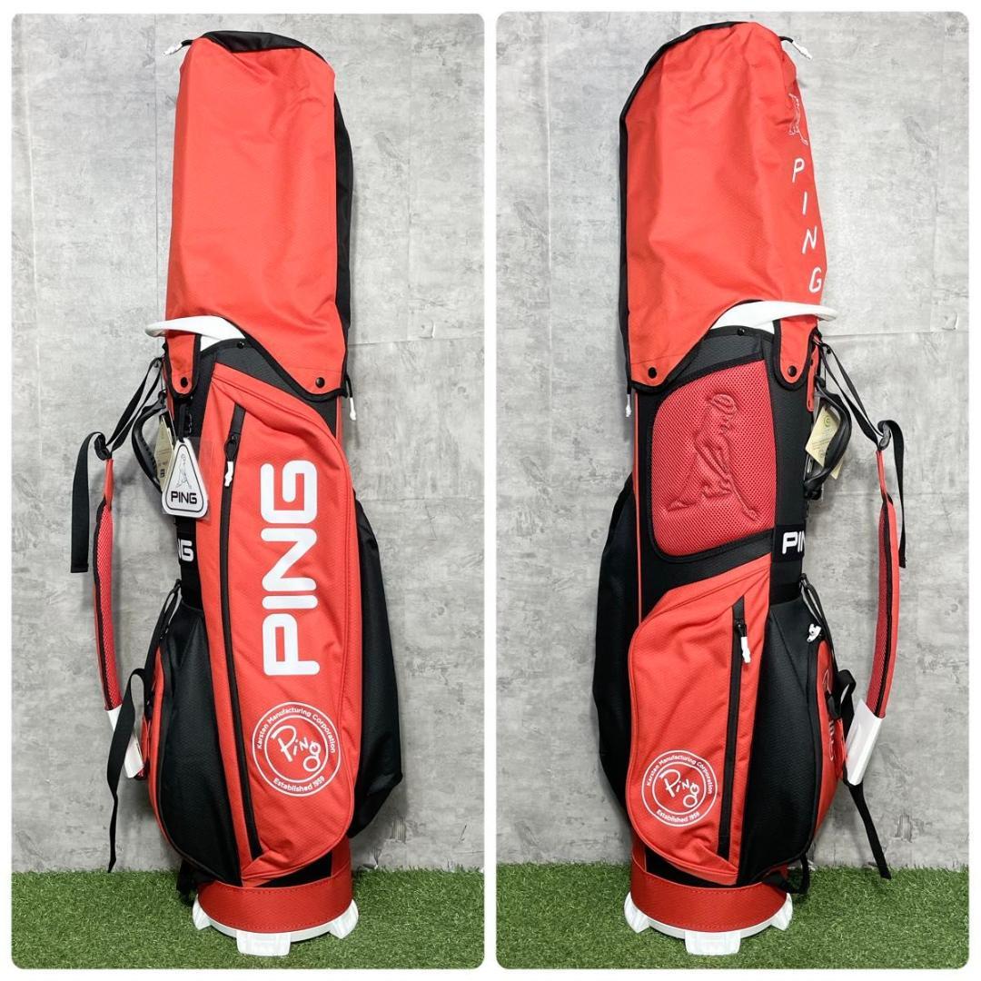 新品】PING ピン キャディバッグ ゴルフバッグ レッド 赤 軽量モデル