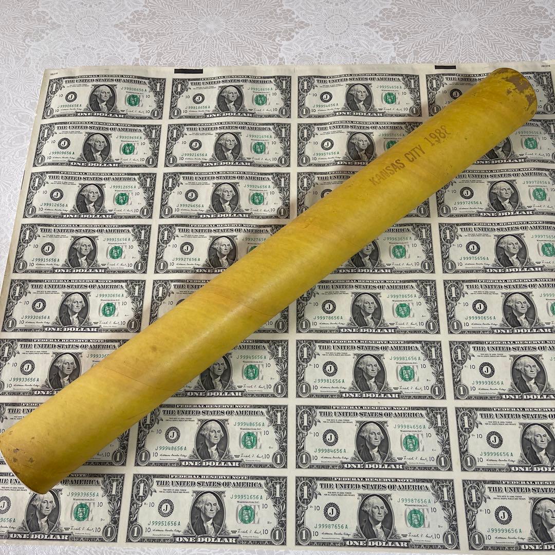 米ドル 1ドル紙幣シート 32枚 未裁断 アメリカ 1ドル札 コレクション