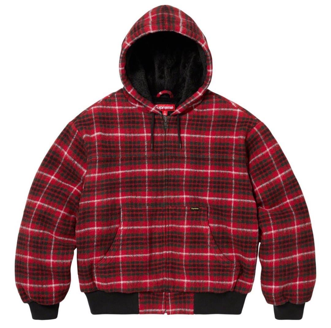 SUPREME Plaid Wool Hooded Work Jacket L - メルカリ