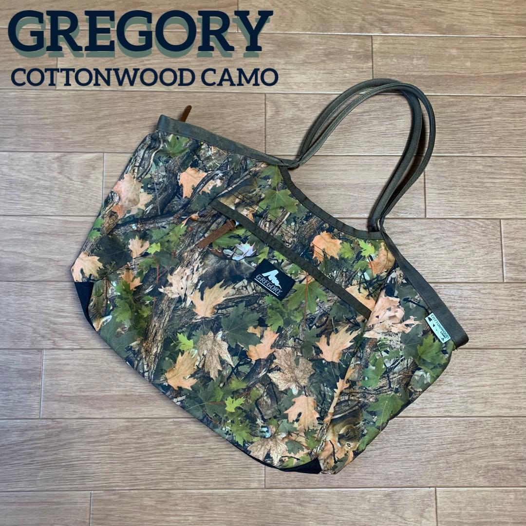 グレゴリー 旧タグ コットンウッドカモ トートバッグ 肩掛けOK 多収納