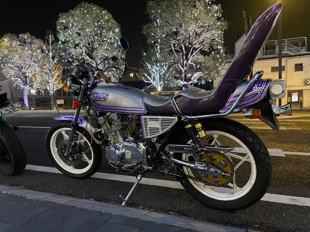 gs400 三段シート シルバー 紫 - メルカリ