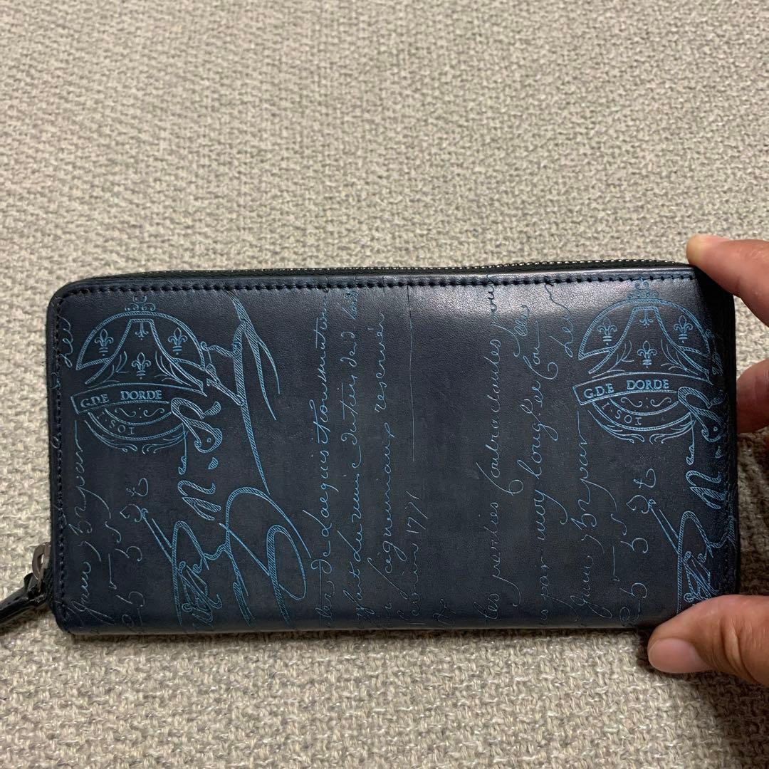 Berluti ベルルッティ 財布 ターコイズブルー Wスタンプ - メルカリ