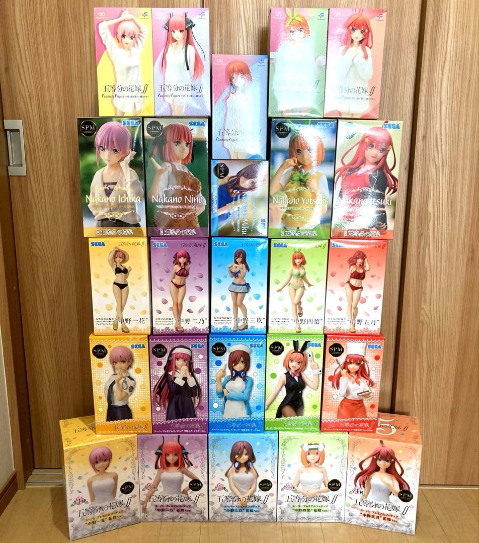 五等分の花嫁 フィギュア まとめ売り 25体セット ミニフィギュア 五等分の花嫁 中野一花・二乃・三玖・四葉・五月 特設