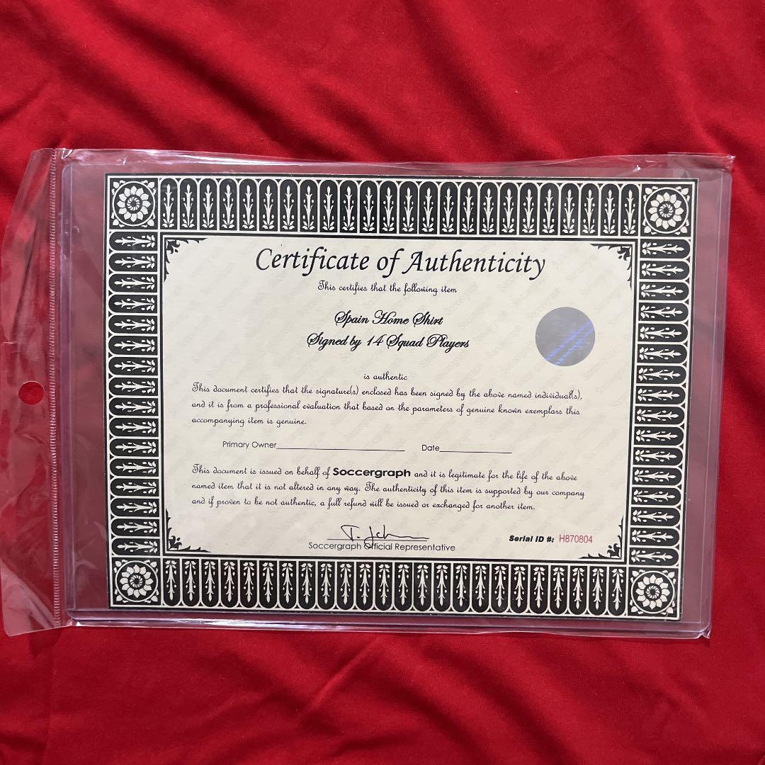 貴重•レア】ユーロ制覇2008スペイン代表14名直筆サインユニフォーム