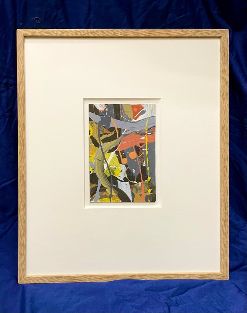 ◇素敵な抽象画を3点まとめてどうぞ◇堀内袈裟雄 ガッシュ 額装 一点物