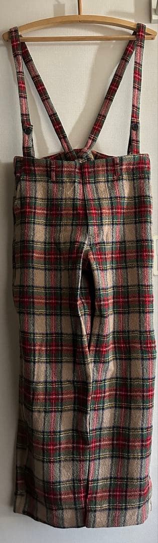 R&D.M.Co- オールドマンズテーラー タータンチェック サスペンダー