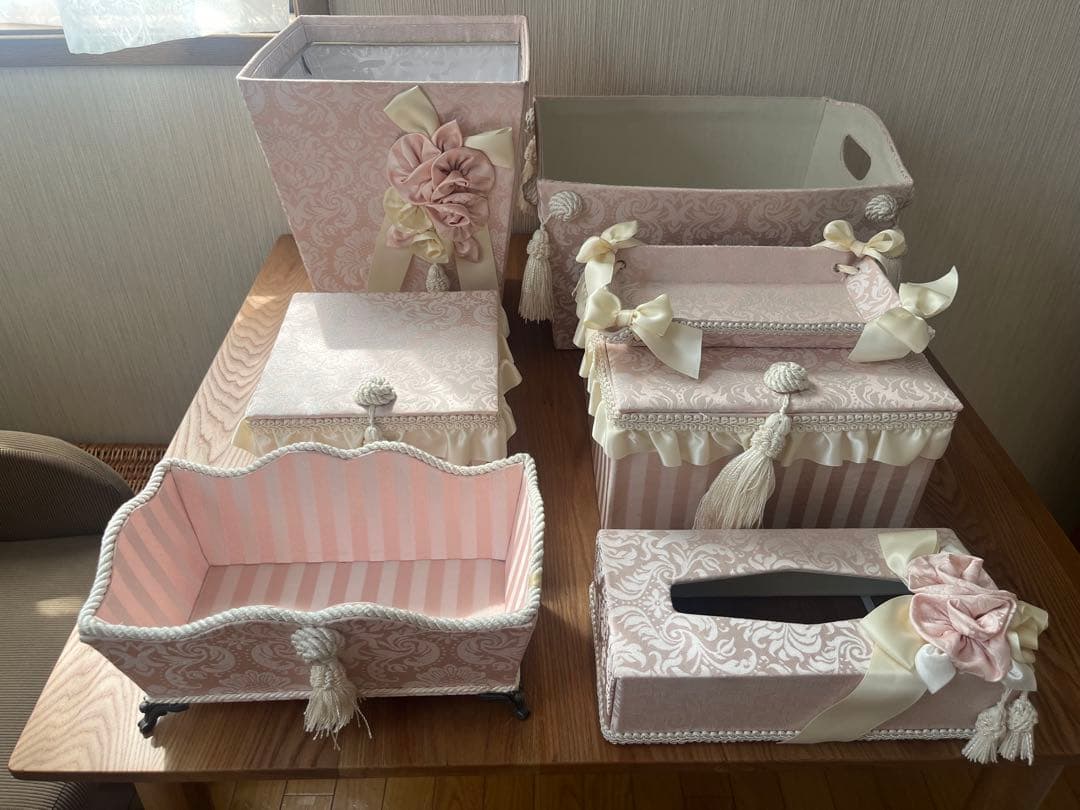 ジェニファーテイラー 小物収納ボックスセット　ピンク インテリア雑貨 ヴィヴィアン【ジェニファーテイラー正規輸入元