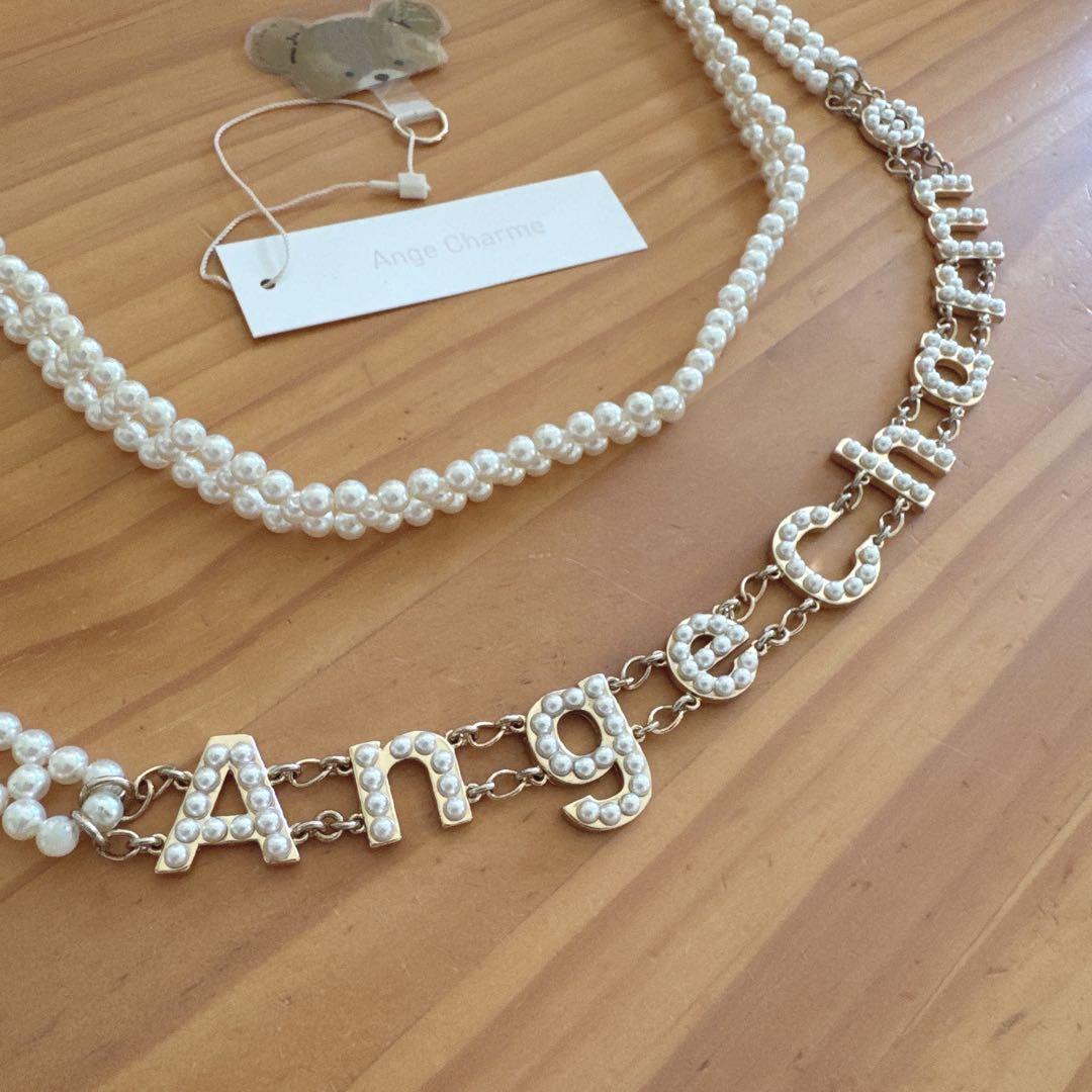 Ange Charme アンジュシャルム ロゴスマホパールチェーン 辻希美
