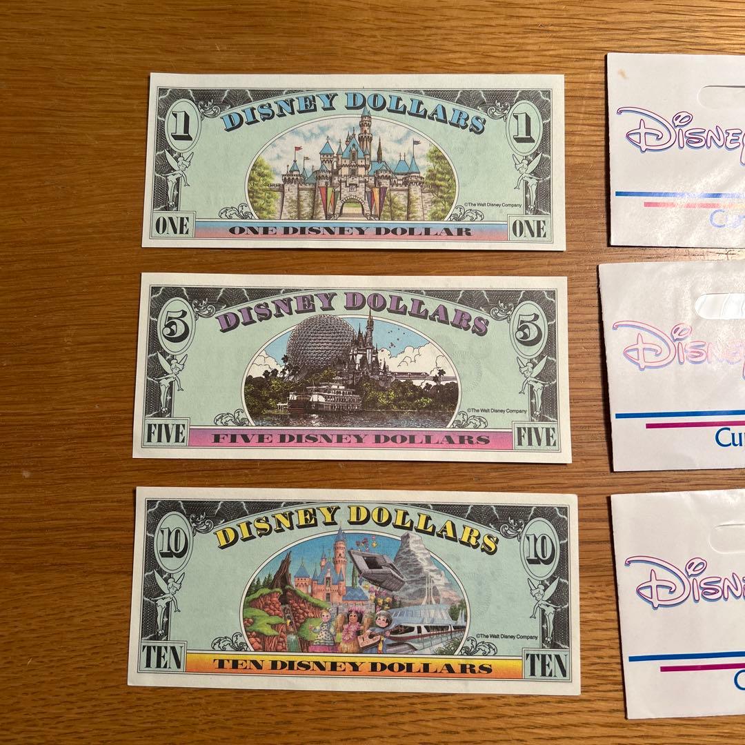 Disney Dollars 1ドル 5ドル 10ドル