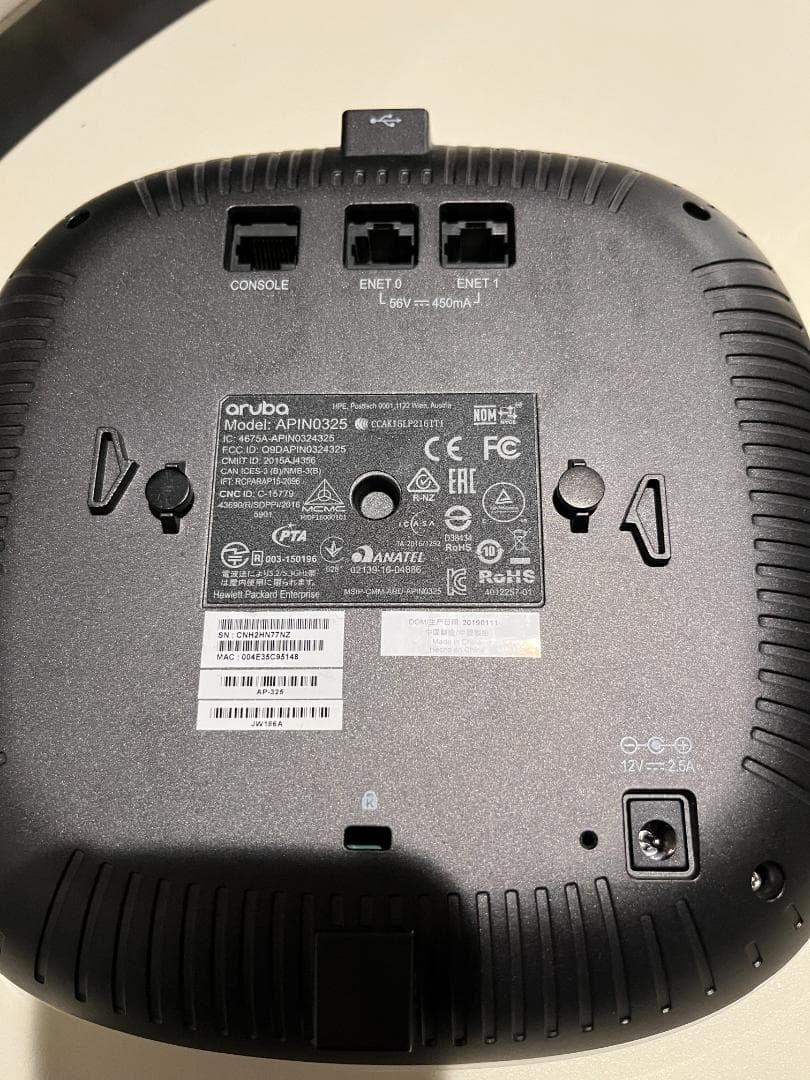 HPE Aruba IAP-325 Wi-Fi5(802.11ac) 2台