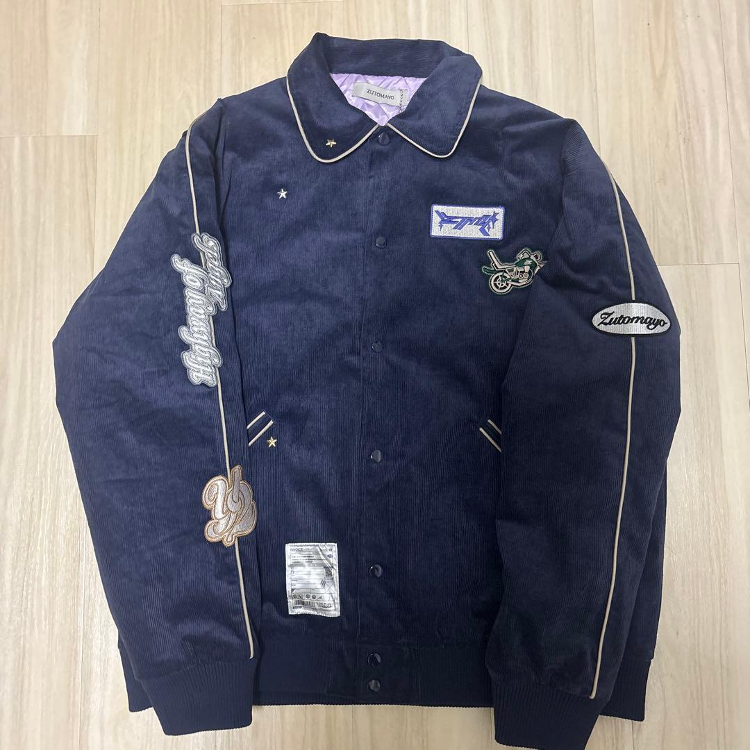 ずとまよ コーデュロイ ワッペン ジャケット ネイビー L - メルカリ