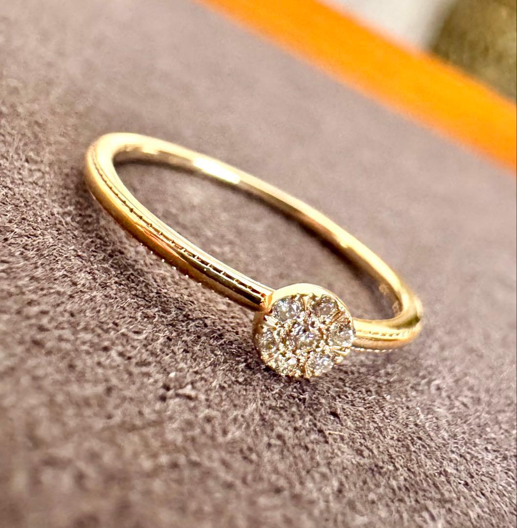 現行品◇アガット◇K10YG*11号*ダイヤモンドリング*スタック*agete