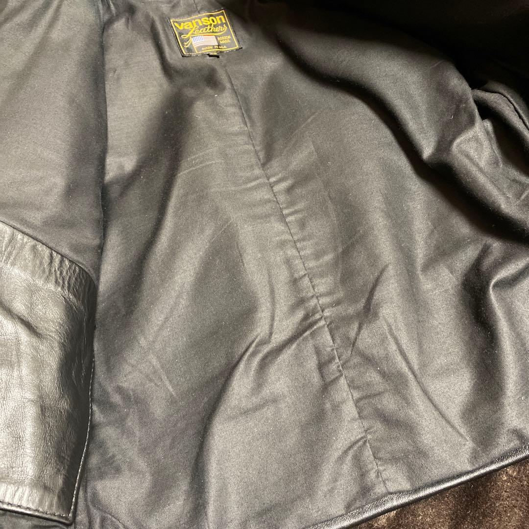 し*お様 VANSON TC レザー ライダースジャケット 36 - メルカリ
