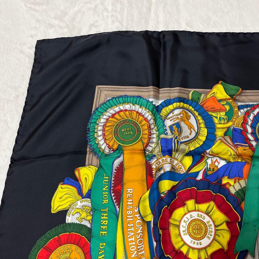 極美品】GUCCI グッチ イタリア製 シルク 勲章 大判スカーフ ストール