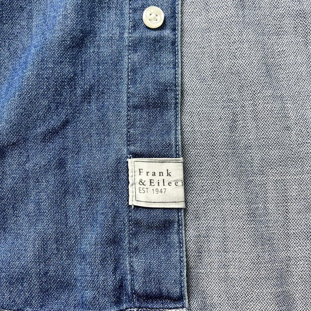 フランクアンドアイリーン PAUL ダメージ加工 デニムシャツ S