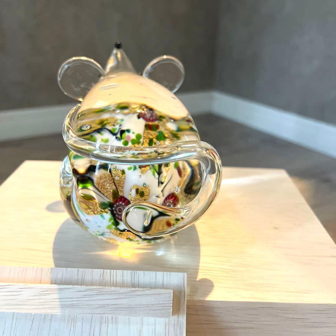 新品 黒木国昭 希少品 光琳 金彩象嵌 干支 子 ガラス工芸 - メルカリ