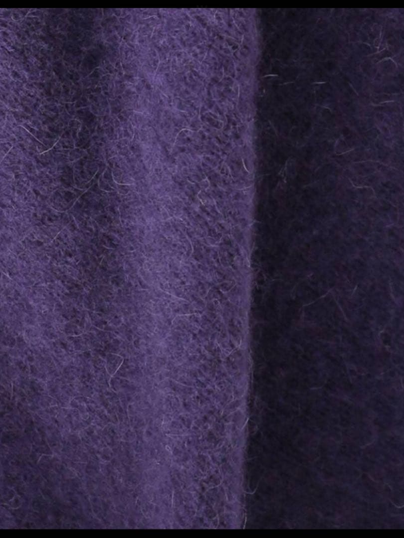 ドゥーズィエムクラス フォックス混shaggy ニット パープル - メルカリ