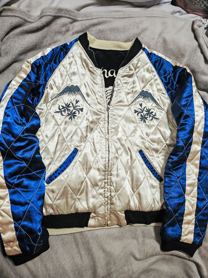 TAILOR トウヨウ 日本限定 スカジャン 虎龍ワシ地図 別珍 サテン美品