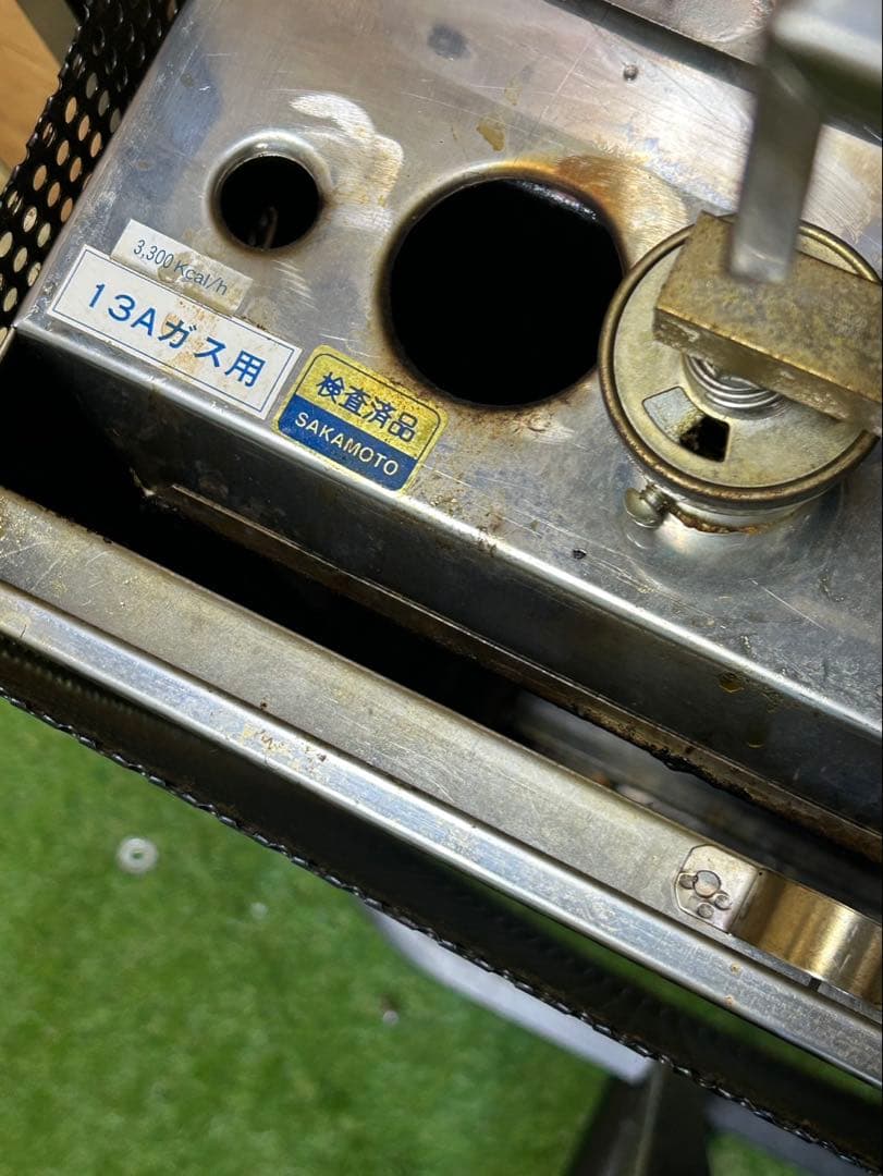 長方形 サカモト お好み焼きテーブル 動作ok 都市ガス13A用 鉄板 厨房