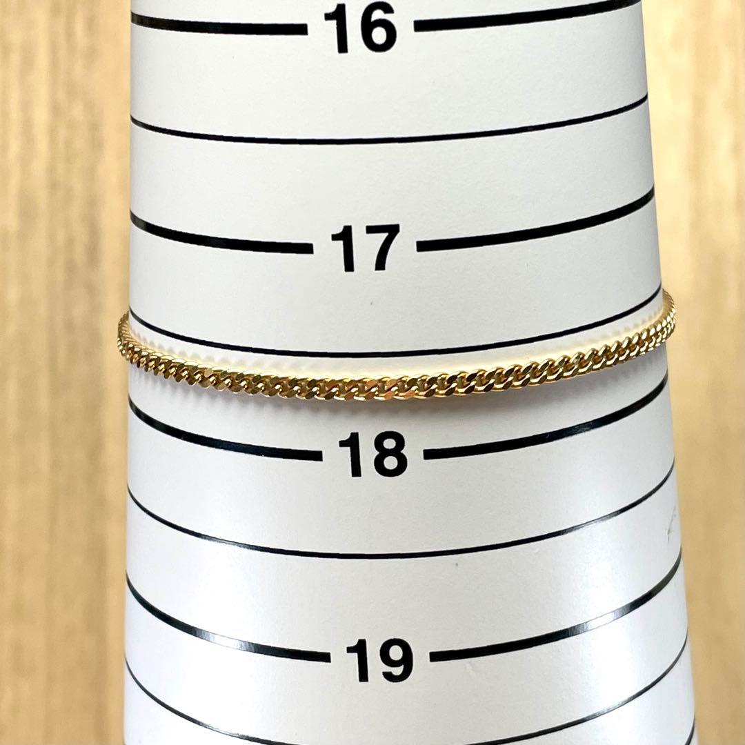 みっつ！K18 2面カット 喜平 ブレスレット 4.04g M2427