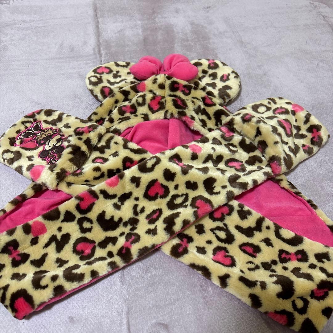 ミニーマウス ヒョウ柄ファンキャップ