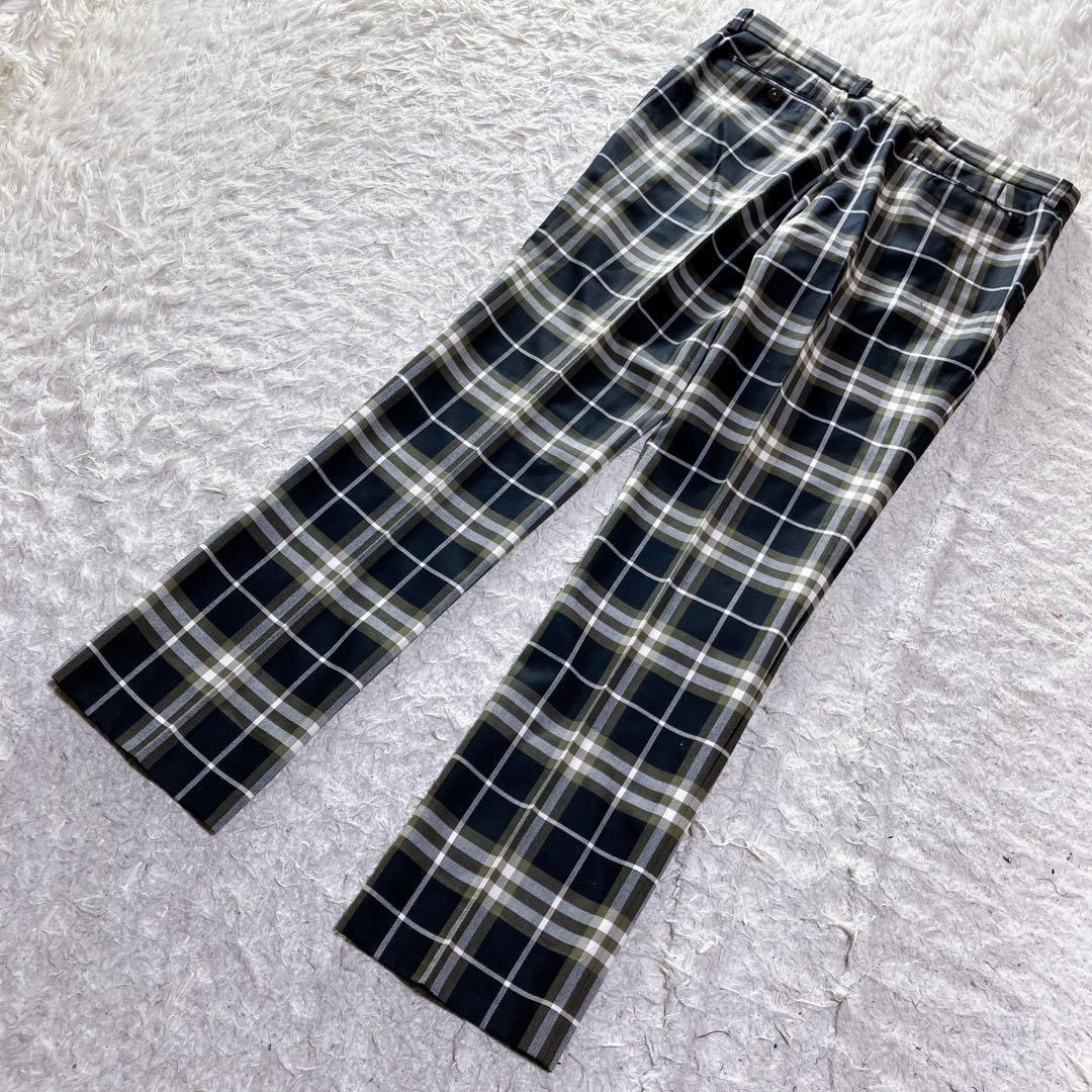 バーバリーゴルフ 良品 日本製 ノバチェック ストレッチ パンツ