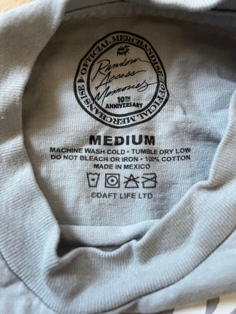 Daft Punk Tシャツ Mサイズ グレー 100%コットン