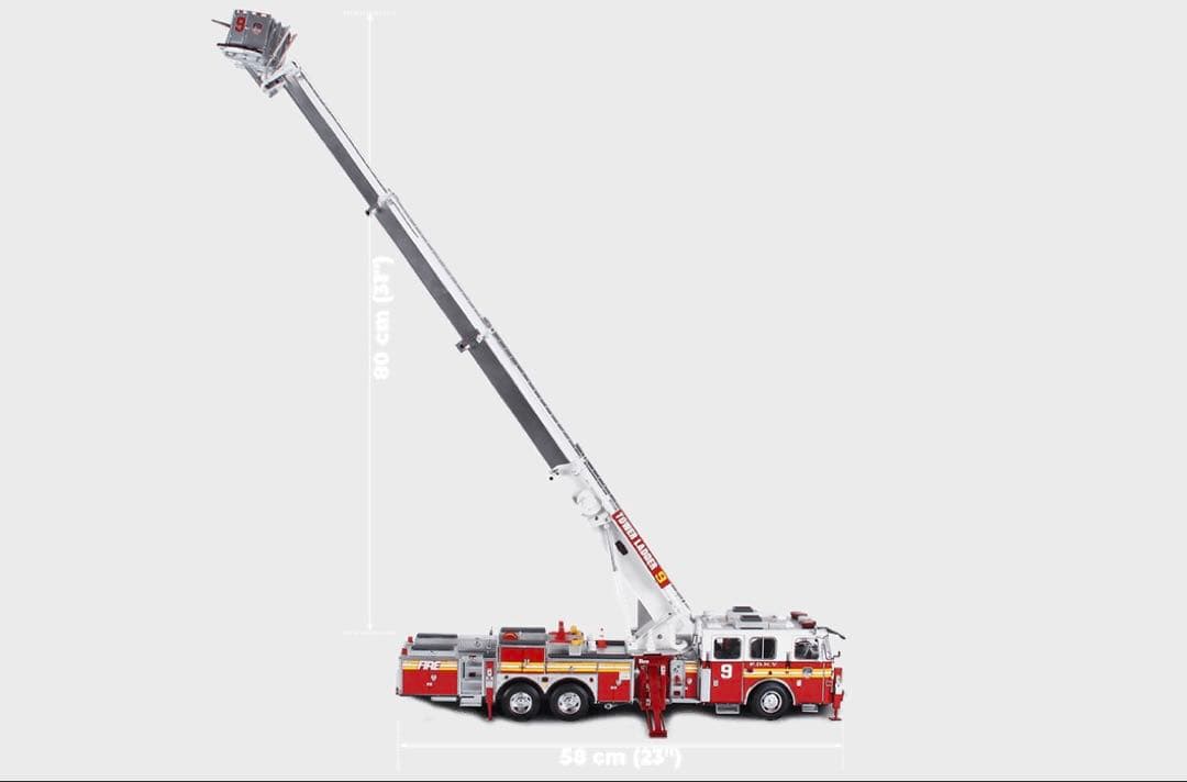 【完成品】1/24 FDNY FIRE TRUCK タワーラダー9