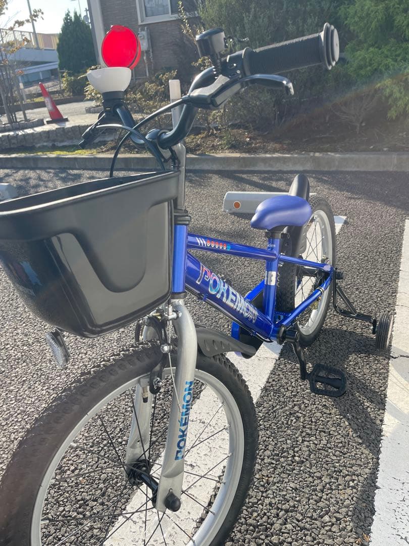 使用2回！！超美品】室内保管 アイデス ポケモン自転車18インチ ブルー