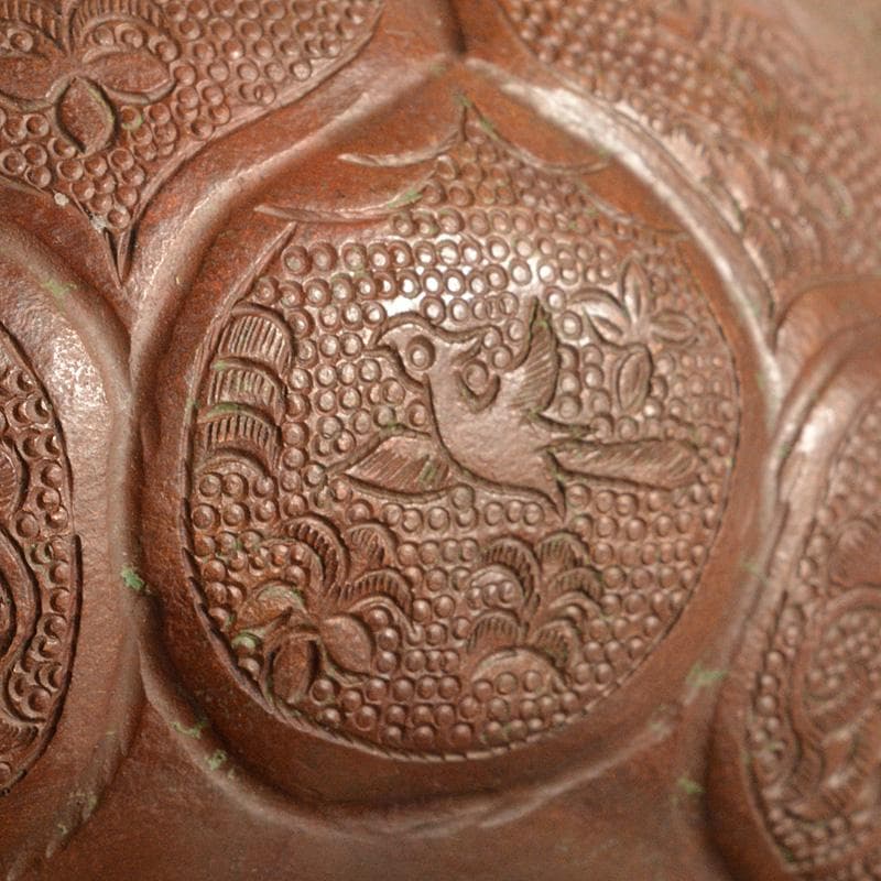 中国 古銅唐銅 鎚出 神獣文碗 C 7343E - メルカリ