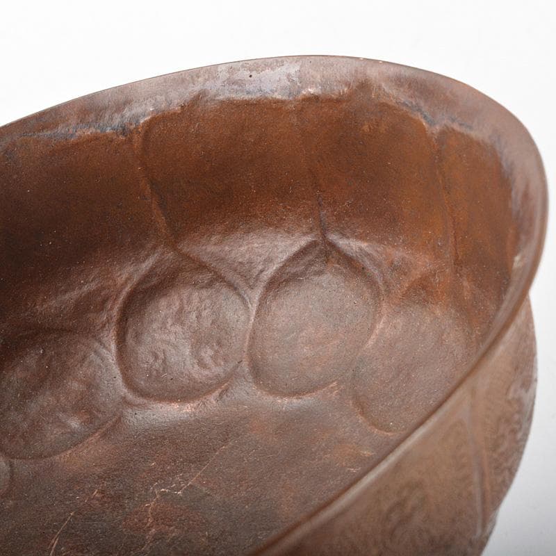 中国 古銅唐銅 鎚出 神獣文碗 C 7343E - メルカリ