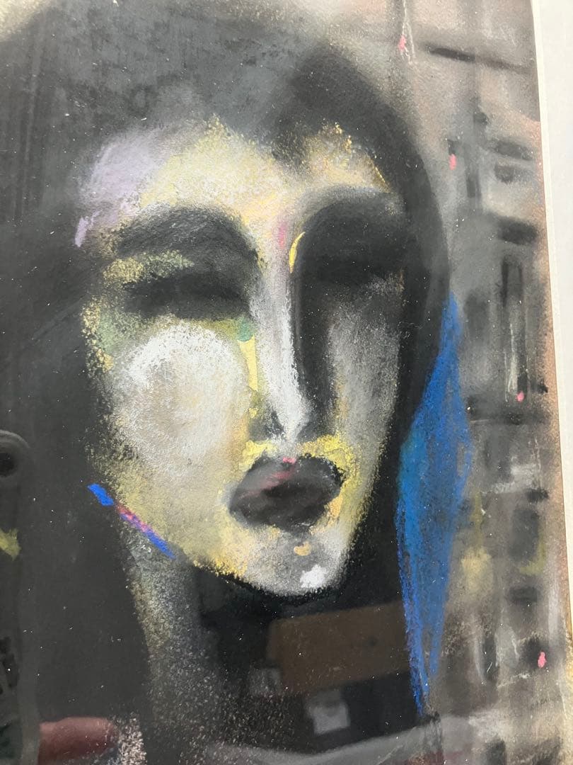 抽象画 人物画 黒フレーム F4インテリアアート