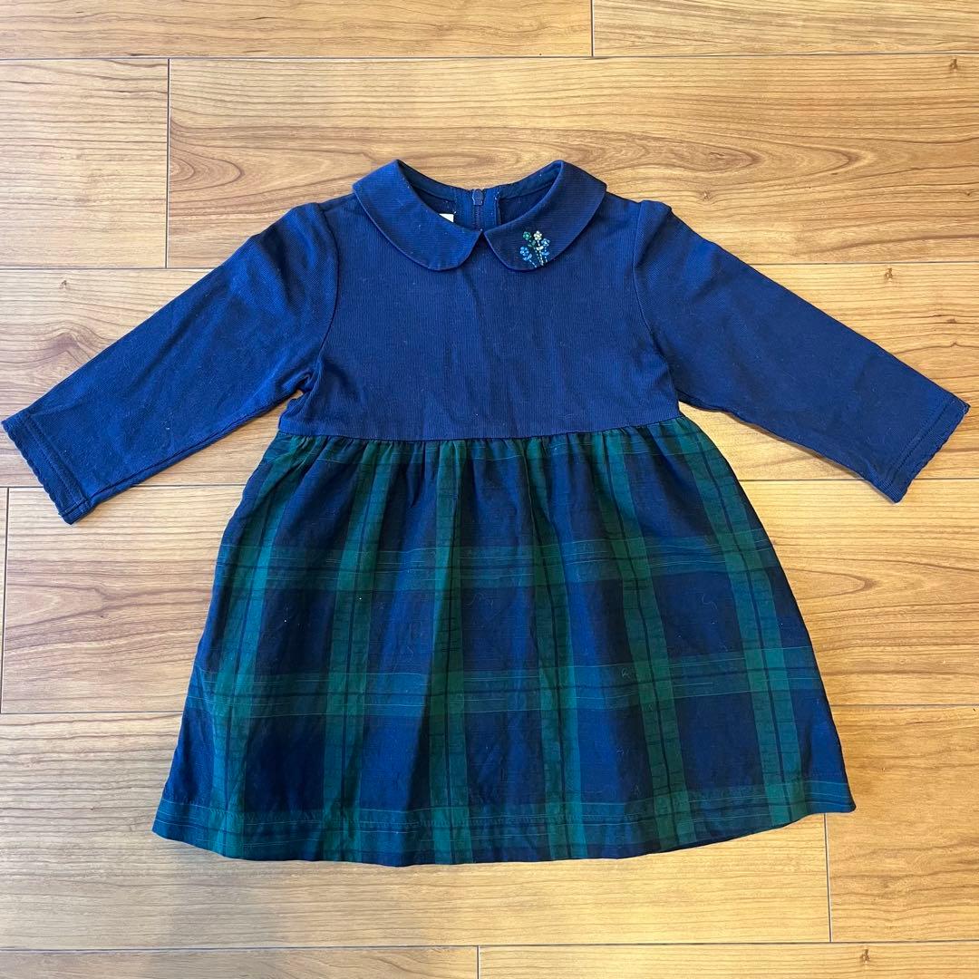 美品ファミリア80 ファミリアチェック柄のワンピース - メルカリ