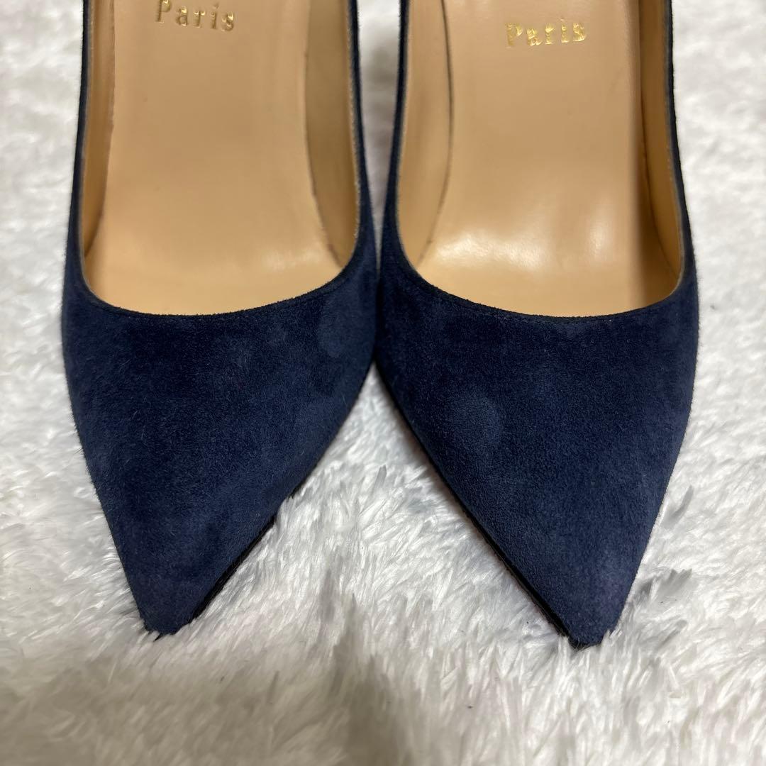 クリスチャンルブタン レッドソール ネイビー ピンヒール 23.5cm