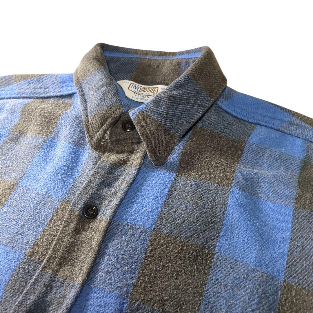 FIVE BROTHER 70~80年代 三角タグ ネルシャツ USA製 L - メルカリ