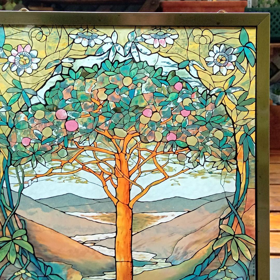 ルイスCティファニー ステンドグラスTree of Lifeグラスマスターズ社b ルイスCティファニー ステンドグラス生命の木 宝石箱グラスマスターズ