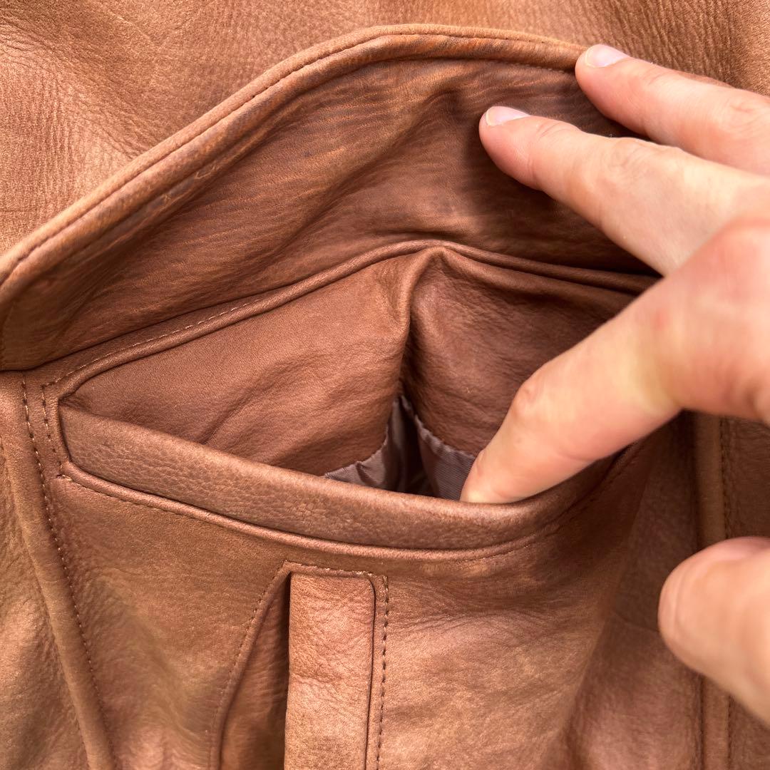 レザージャケット セントジョンズベイ ブラウン茶色 本革 ボンバー