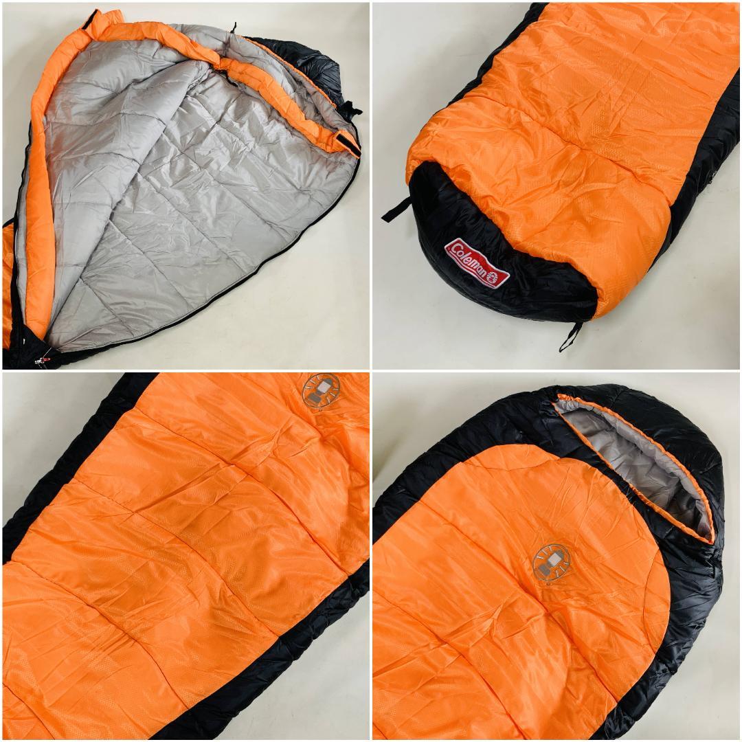 未使用展示品】コールマン 寝袋 ノースリム オレンジ ブラック マミー