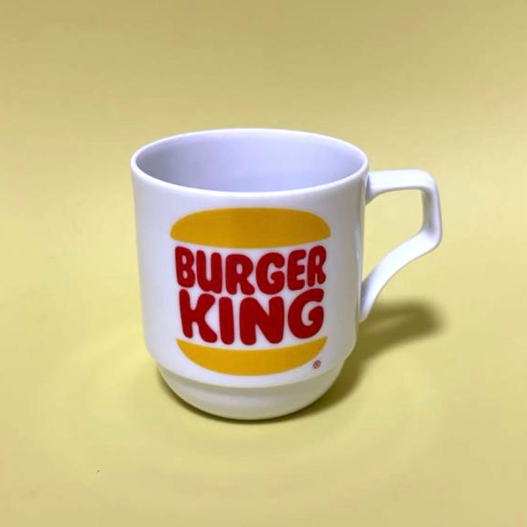 バーガーキング2個セット　ステッカー付き　フェデラル　ミルクガラス　フッテッド