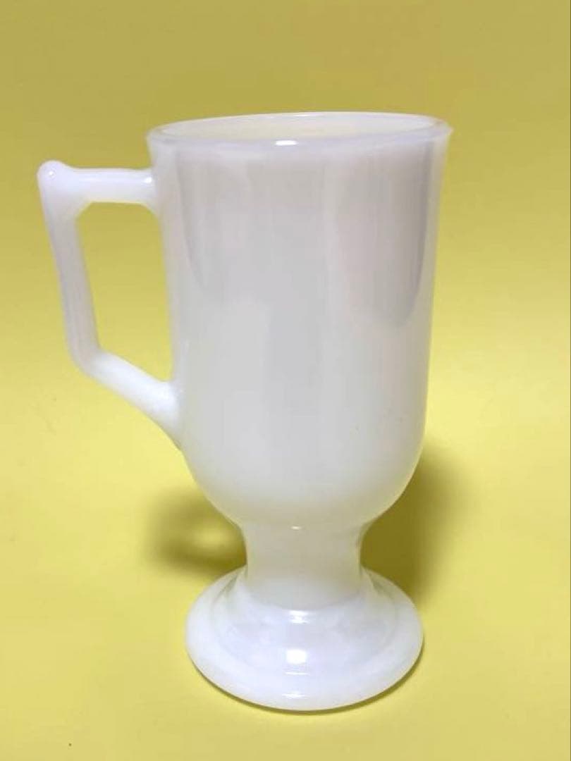 バーガーキング2個セット　ステッカー付き　フェデラル　ミルクガラス　フッテッド