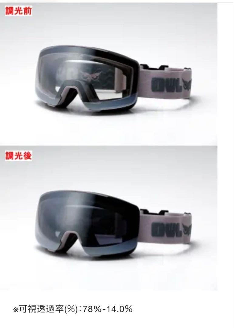 Owl Optical VENT ゴーグル 紫色/光調整シルバー - メルカリ