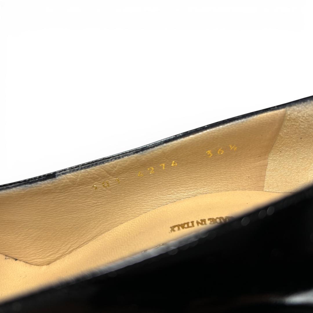 美品 グッチ ホースビット パンプス ヒール 36.5 23.5cm 黒