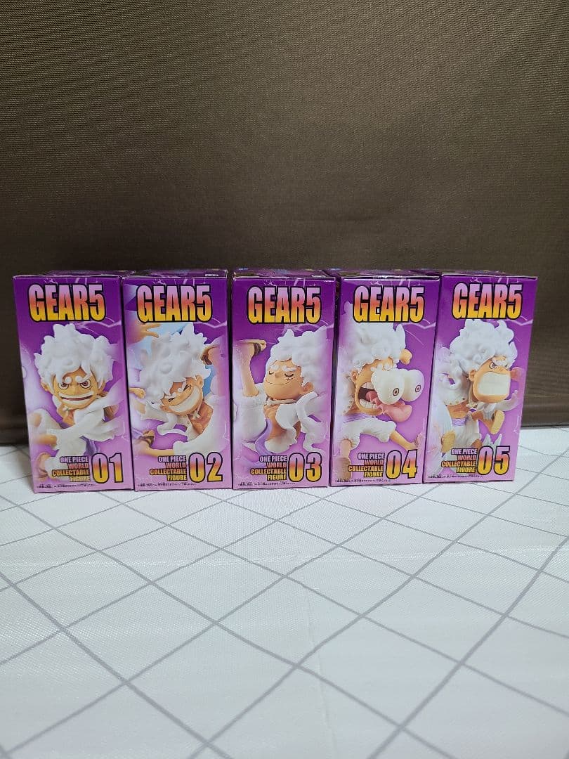 ワンピースフィギュア　ルフィギア5ニカ　ワーコレA～Eコンプリートセット