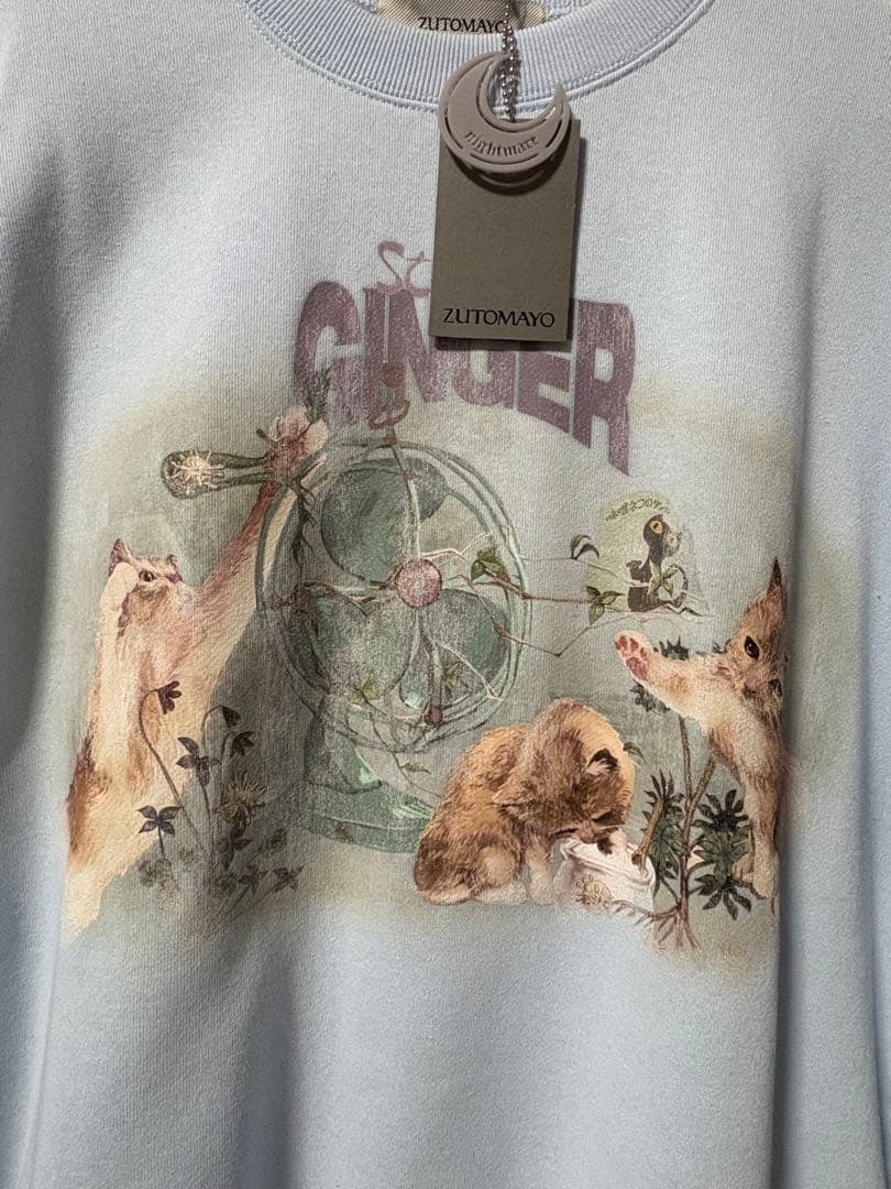 ずとまよジンジャーストリングスヴィンテージ トレーナー（Milky Blue）