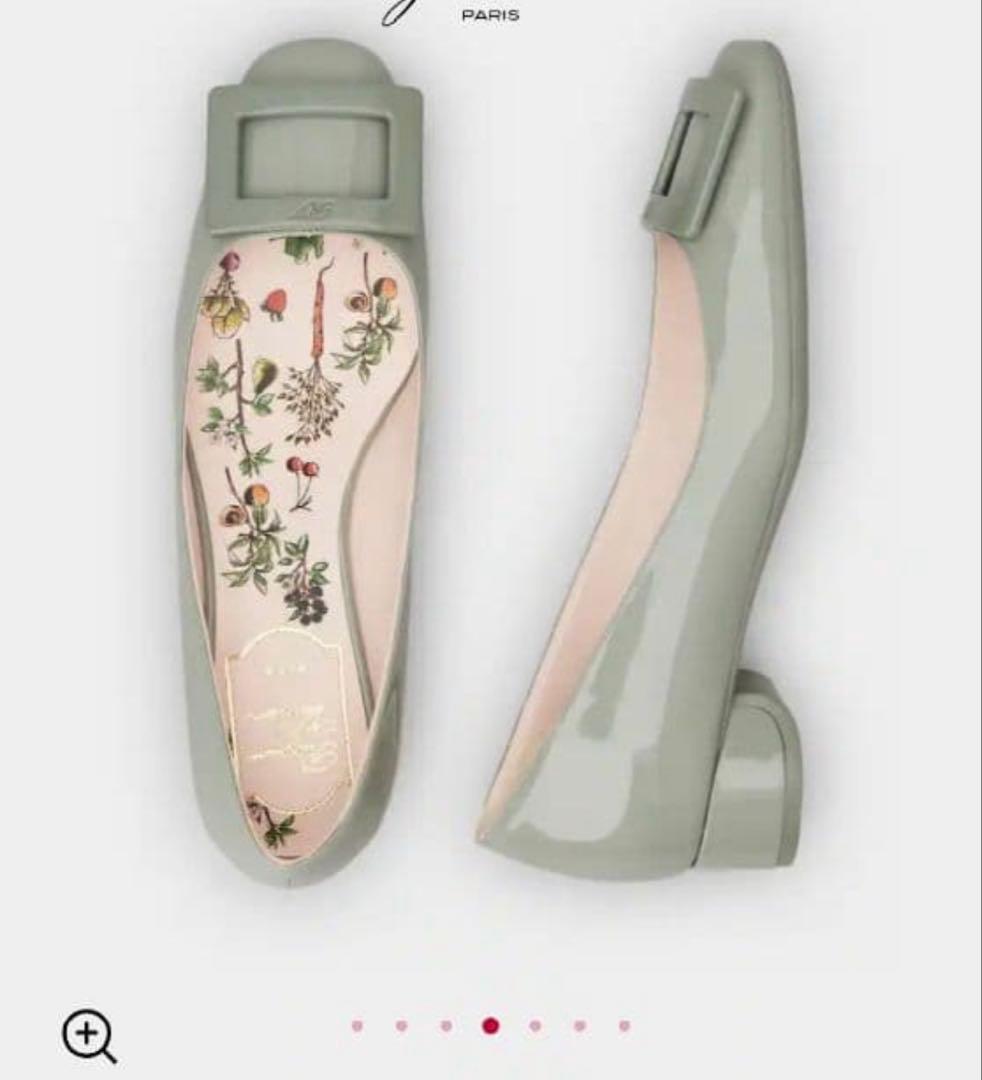 ユールック パテントレザー バレリーナ　37 グリーン バレリーナ | Roger Vivier