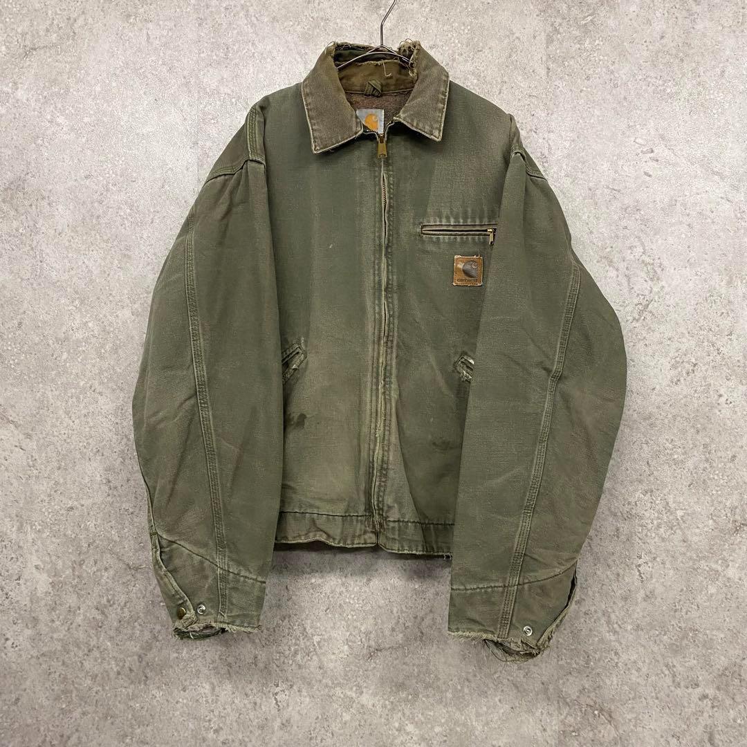 激レアL☆US輸入90s】カーハート デトロイトジャケット モスグリーン