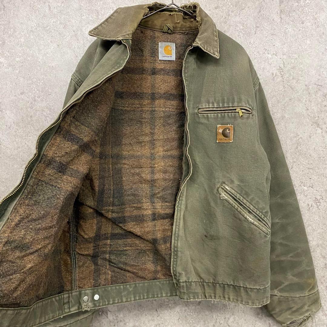 激レアL☆US輸入90s】カーハート デトロイトジャケット モスグリーン