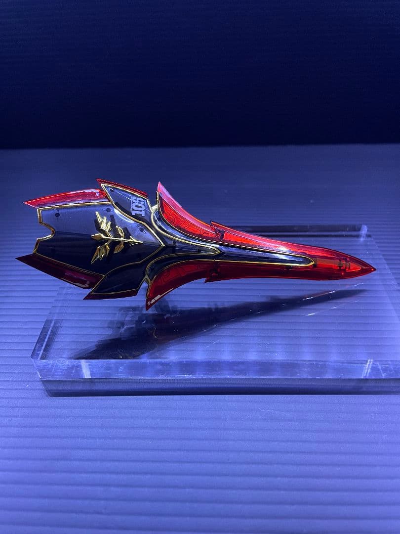 ま*お様 ガンプラRGシナンジュクリアカラーメカニカルコアメッキ調LED発光全塗