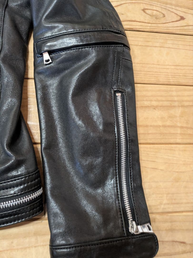 LOVELESS 黒 レザー シングルライダースジャケット - メルカリ